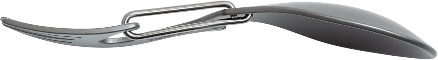 Kershaw Ration Multi Tool Spork, Stainless Steel Spoon, Fork, Carabiner and Bottle Opener, Regular and XL Sizes Silver