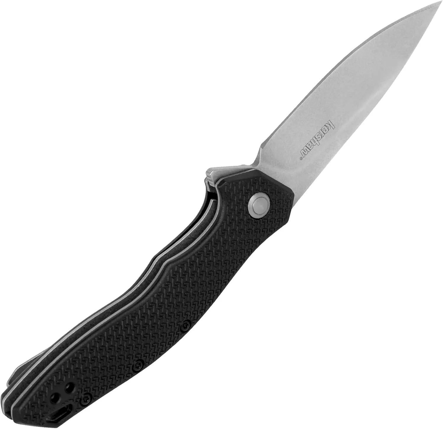 Kershaw Shoreline Pocket Knife, All Purpose 3 inch Blade, Deep Carry Pocketclip,BLACK