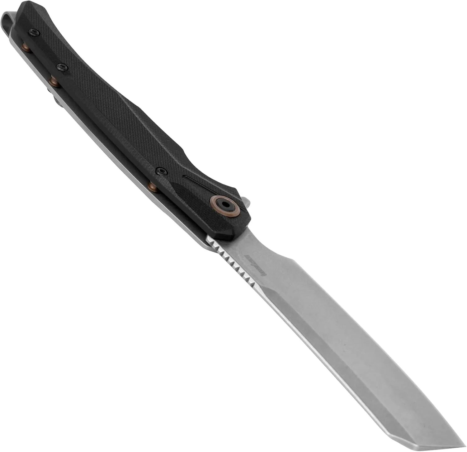 Kershaw Strata Cleaver Pocket Knife, D2 Steel, 4 inch Blade, Stonewashed Finish, Pocketclip