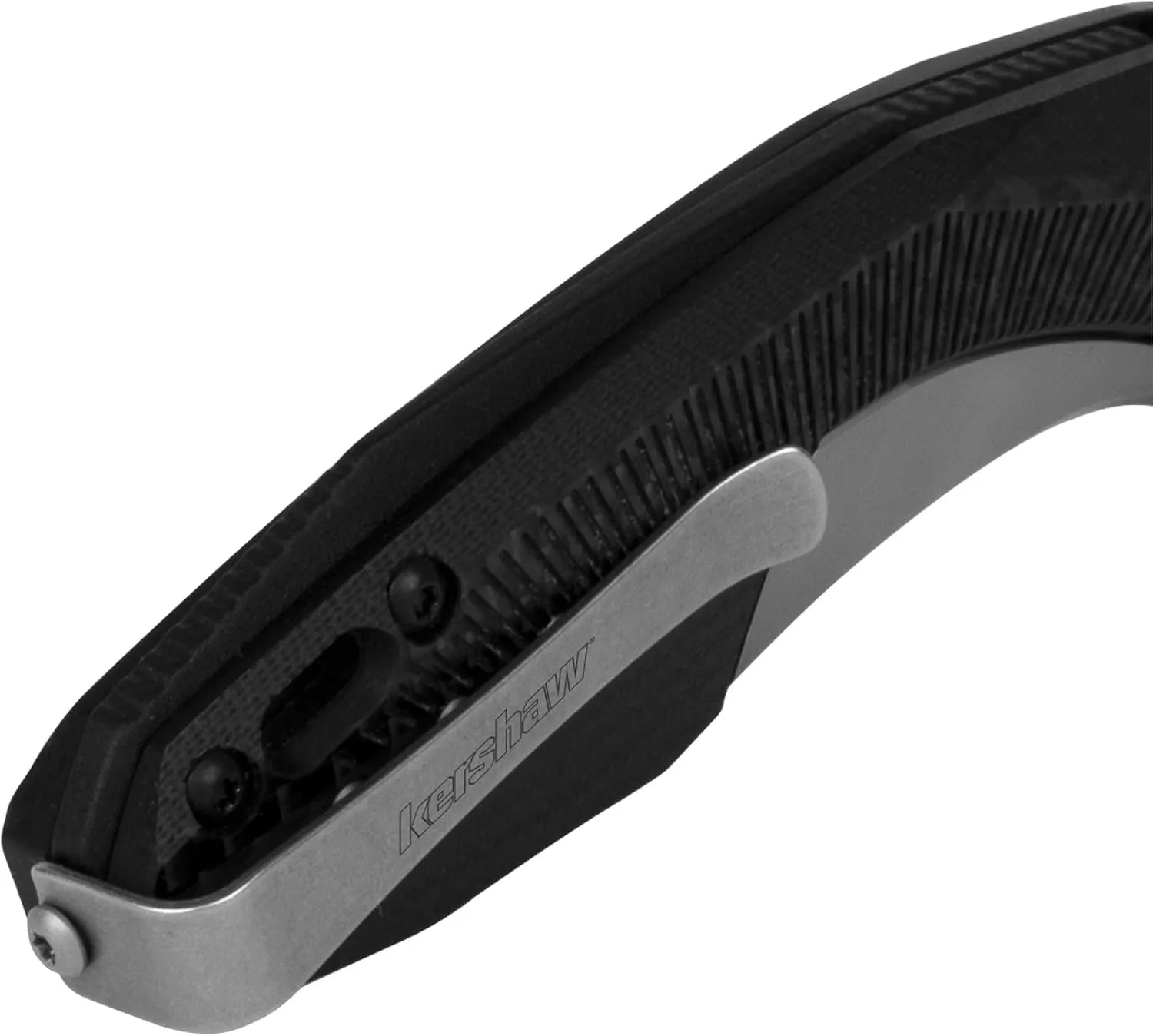 Kershaw Tumbler Folding Pocket Knife, 3.25 Inch Blade with Manual Open, Sub-Frame Lock (4038), Black