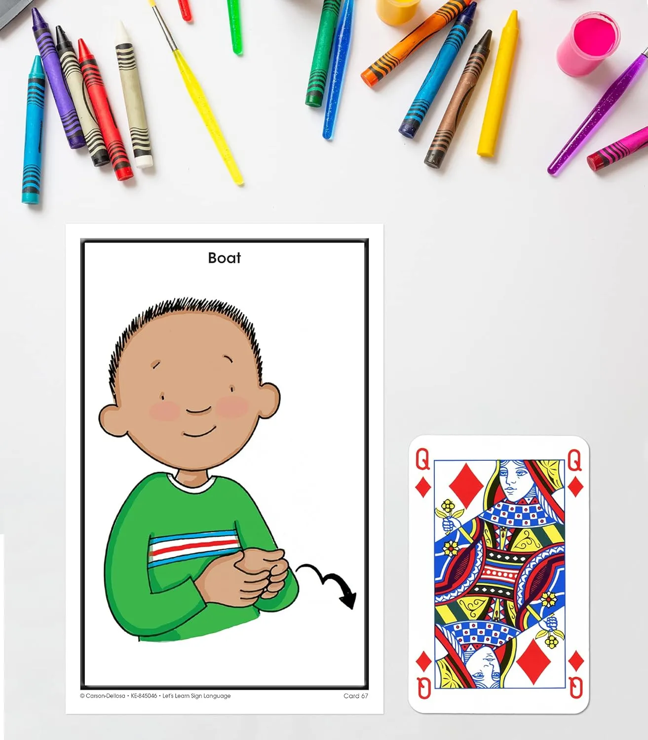 Key Education 160 American Sign Language Flash Cards for Kids, ASL Flashcards for Preschool, Kindergarten