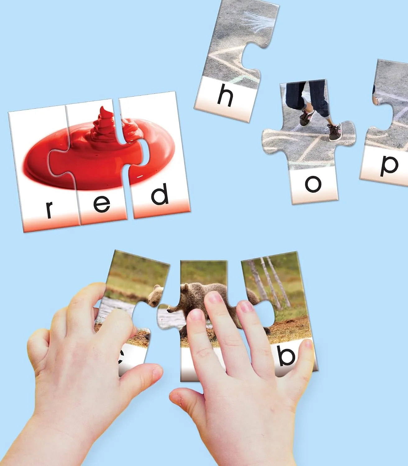 Key Education Big Box of Little Word Toddler Puzzle, Photo, CVC and Sight Words Building Games