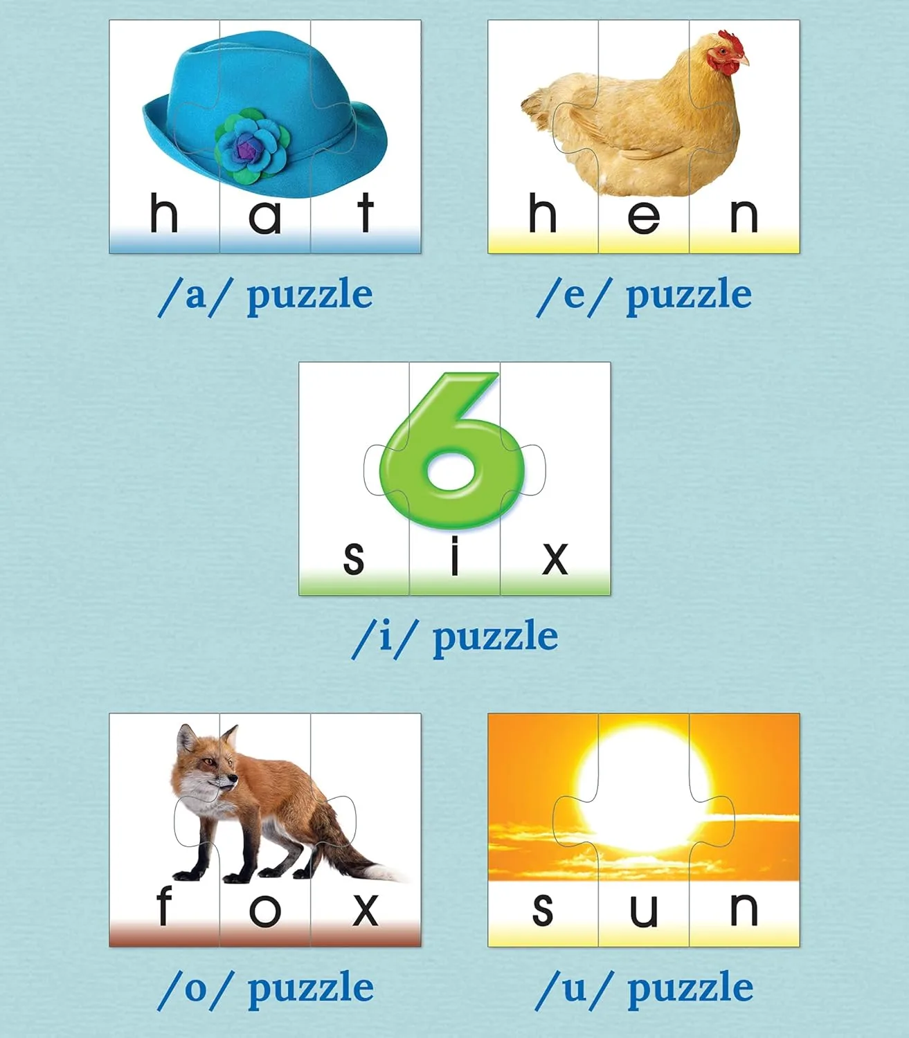 Key Education Big Box of Little Word Toddler Puzzle, Photo, CVC and Sight Words Building Games