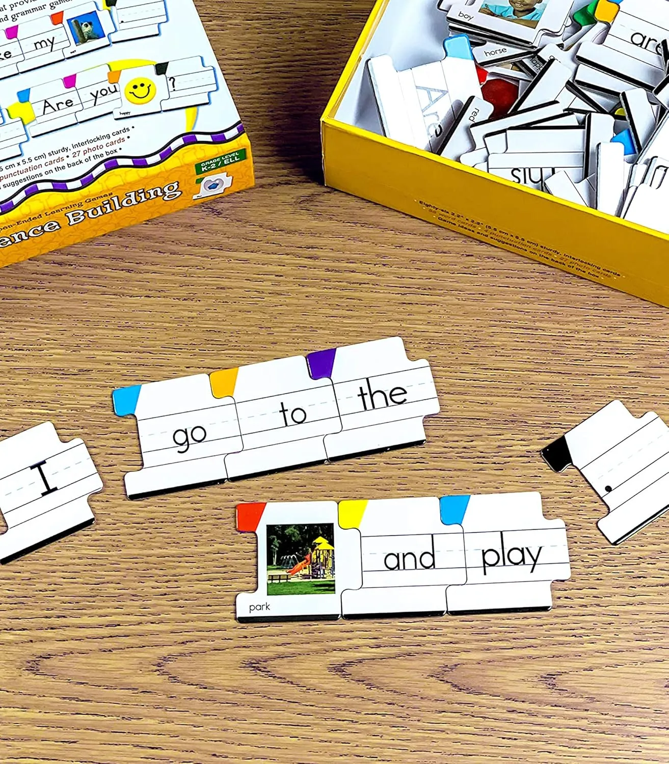 Key Education Sentence Building Game, Phonics Puzzles for Kids Ages 6-8, Learn to Read Parts of Speech, Sight Words