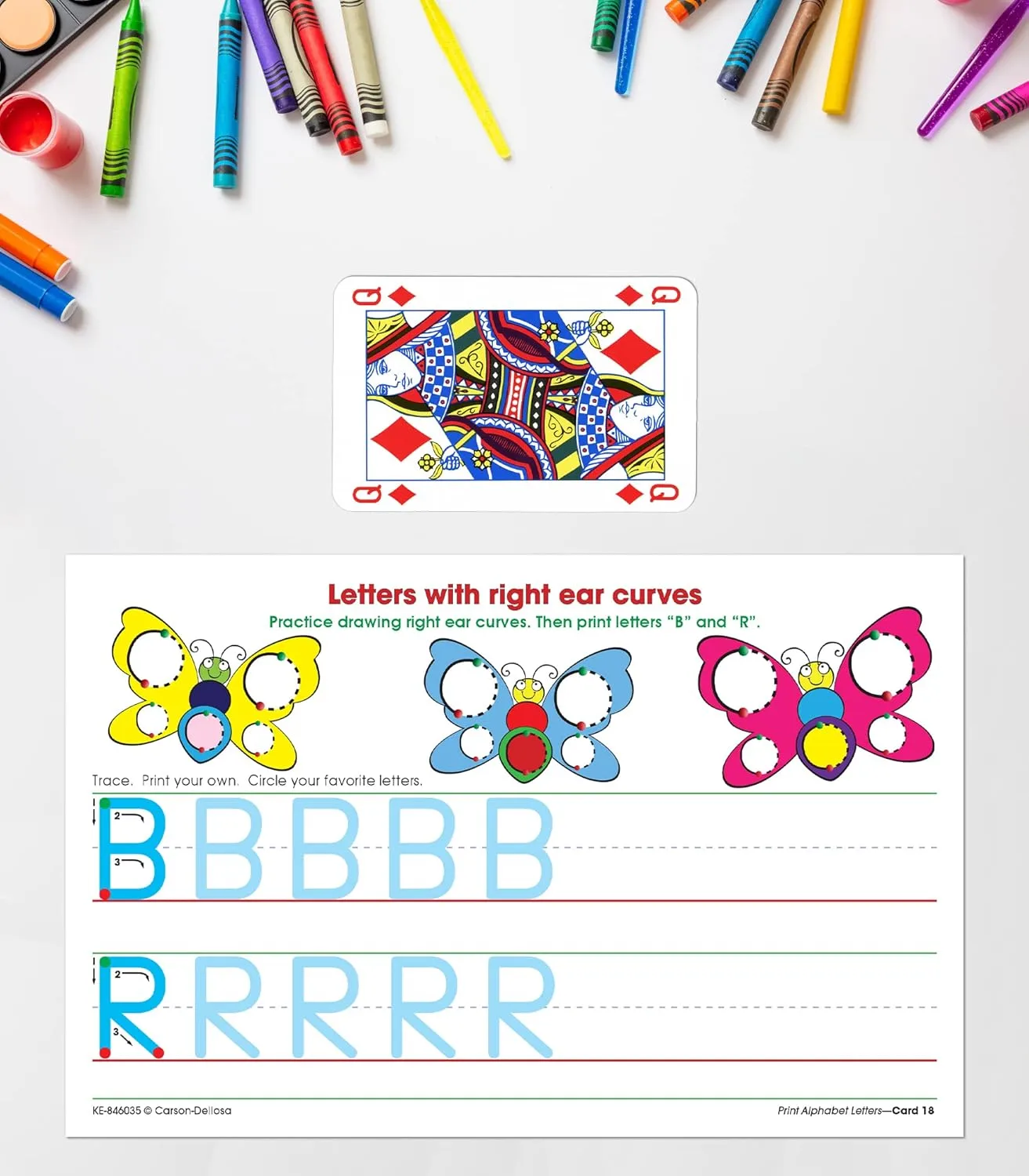 Key Education Publishing Write-On/Wipe-Off Print Alphabet Letters, Literacy Activities