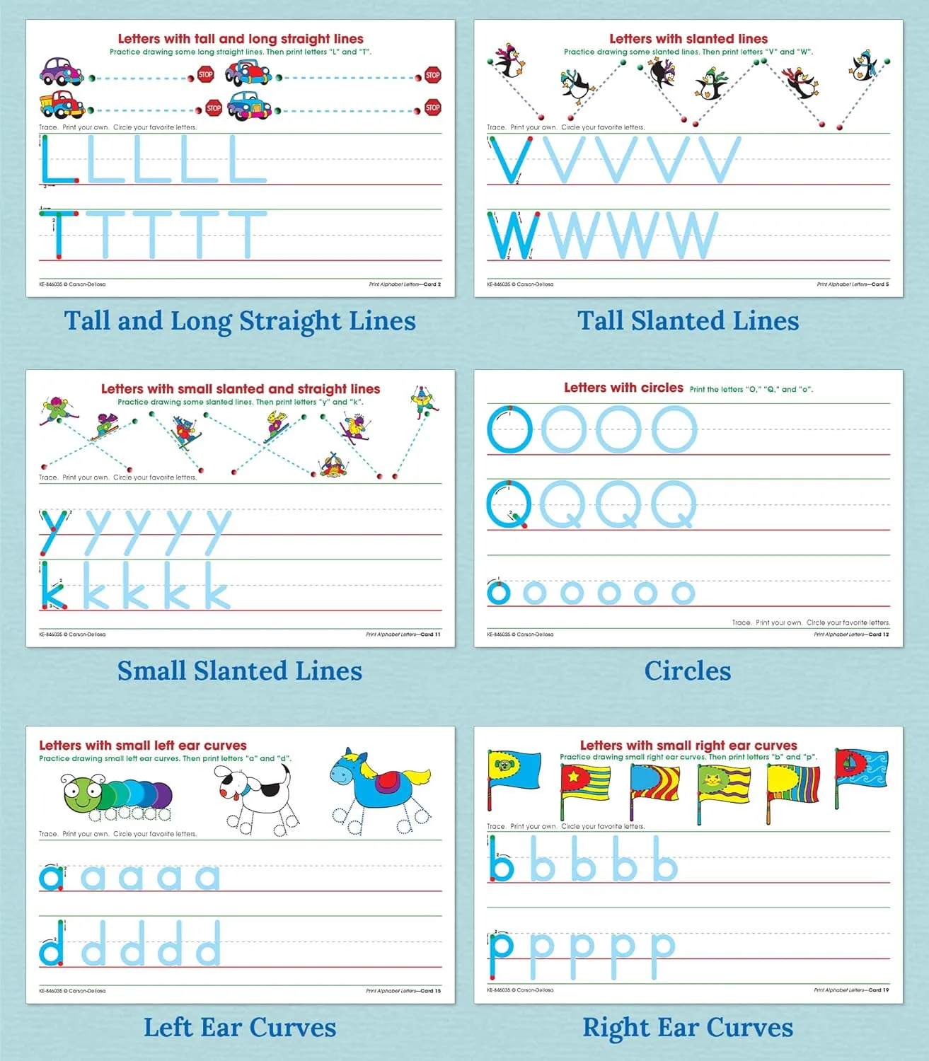 Key Education Publishing Write-On/Wipe-Off Print Alphabet Letters, Literacy Activities