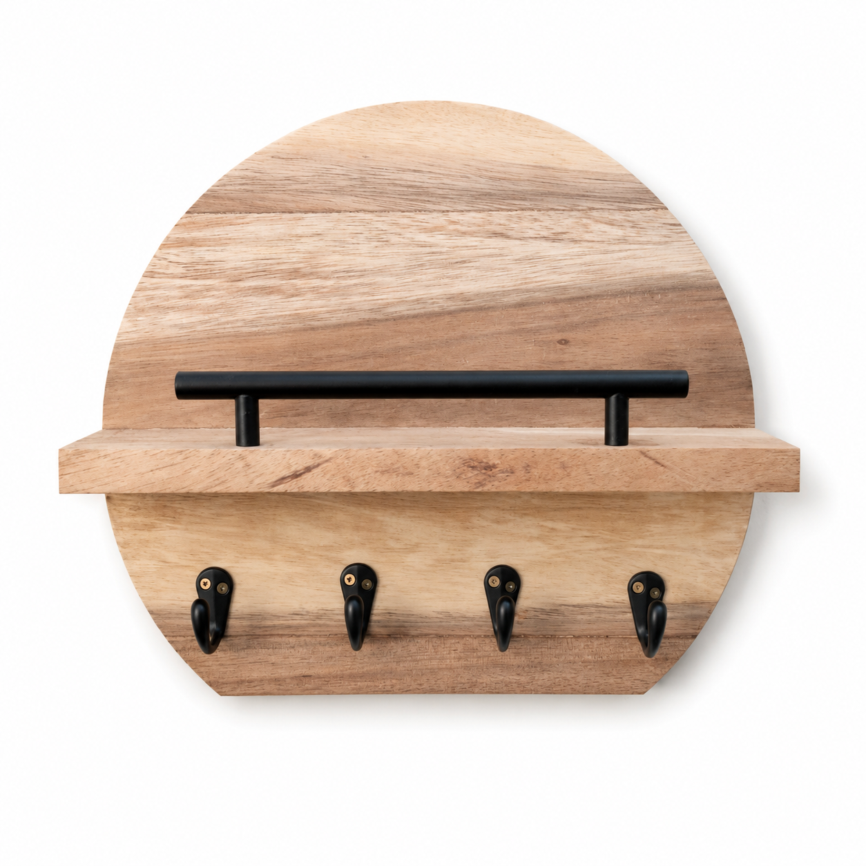 Round Entryway Organizer Shelf – Wall Mounted Key Holder Round Entryway Organizer Shelf – Wall Mounted Key Holder