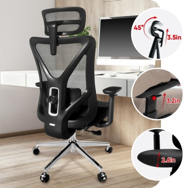 DELI KF230 EXE.H/BACK ERGONOMIC MESH CHAIR
