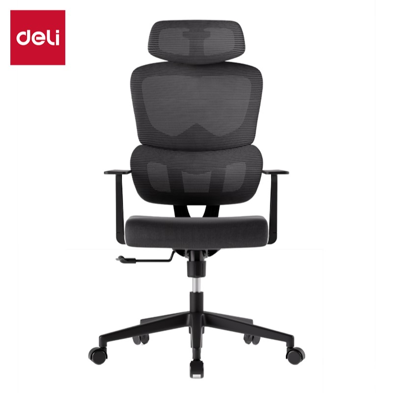 DELI KF243 EXEC. H/BACK MESH CHAIR WITH HEAD-REST