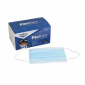 Hospeco Protective Face Mask w/ Ear Loops Blue, 3 Ply, BFE 99.5% 50 / bx