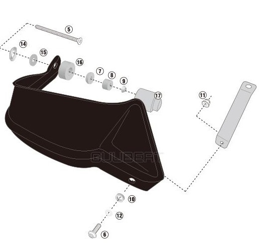 KAPPA HONDA HANDGUARDS BLACK KHP1111B - NC700 X (12-13) / NC750 X / DCT (14-15)