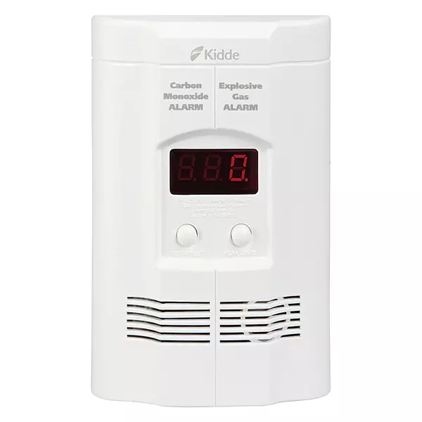 Kidde Carbon Monoxide Detector, Propane, Natural, Methane, & Explosive Gas Alarm, Plug-In Wall with 9-Volt Battery Backup