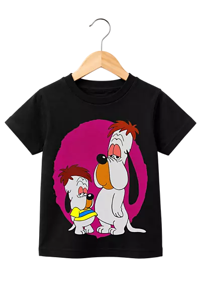 Kids' Classic Droopy & Dripple Graphic Black T-Shirt