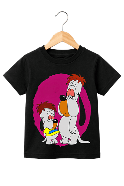 Kids' Classic Droopy & Dripple Graphic Black T-Shirt