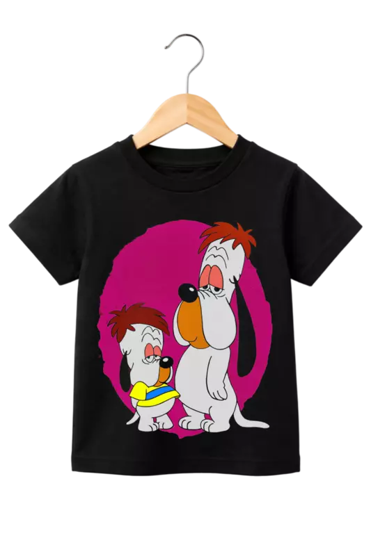 Kids' Classic Droopy & Dripple Graphic Black T-Shirt