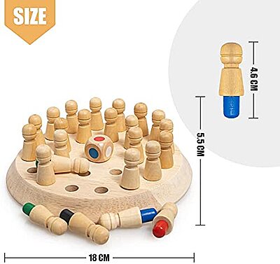 Wooden Memory Match Stick Chess Game
