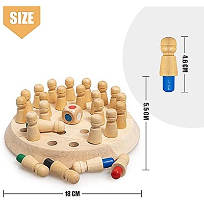 Wooden Memory Match Stick Chess Game