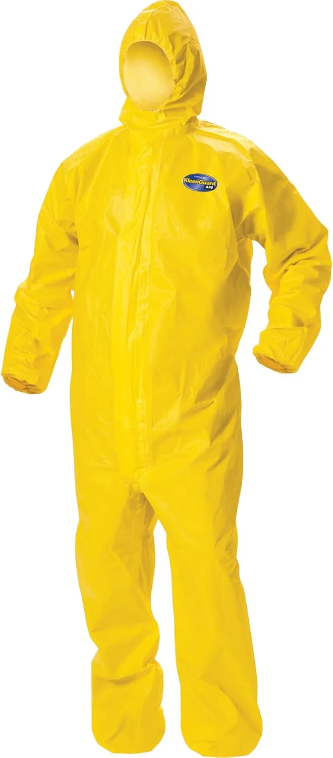 Kimberly-Clark Kleenguard A70 Yellow 2XL Polyethylene/Polypropylene Disposable Chemical-Resistant Coveralls