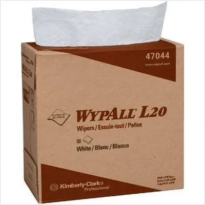 Kimberly-Clark KCC47022 L20 Towels, 1/4 Fold, 4-ply, 12 1/5 X 13, White, 68/pack, 12/carton
