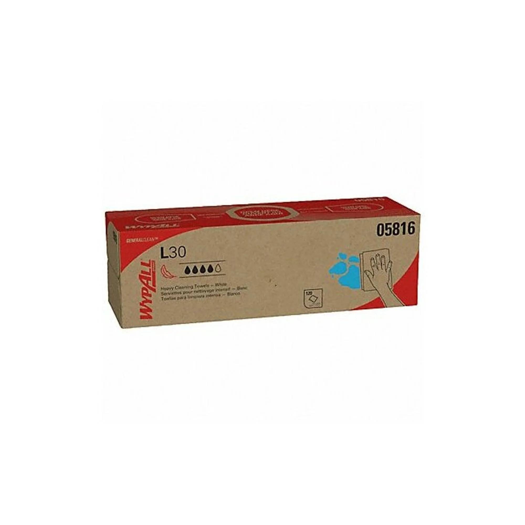 KIMBERLY-CLARK 5816 Industrial Wiping Cloths, 120 Count