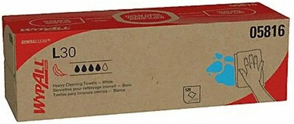 KIMBERLY-CLARK 5816 Industrial Wiping Cloths, 120 Count