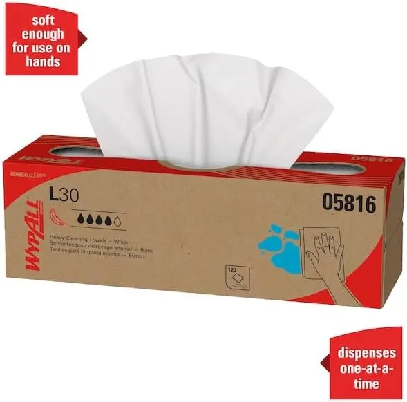KIMBERLY-CLARK 5816 Industrial Wiping Cloths, 120 Count