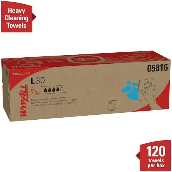 KIMBERLY-CLARK 5816 Industrial Wiping Cloths, 120 Count