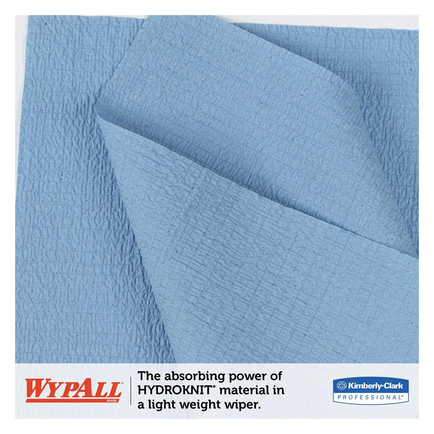 Kimberly-Clark 35411 Blue Hydroknit WYPALL X60 Wipers, 9.8" x 13.4" Roll, 130 Sheets (Pack of 12)