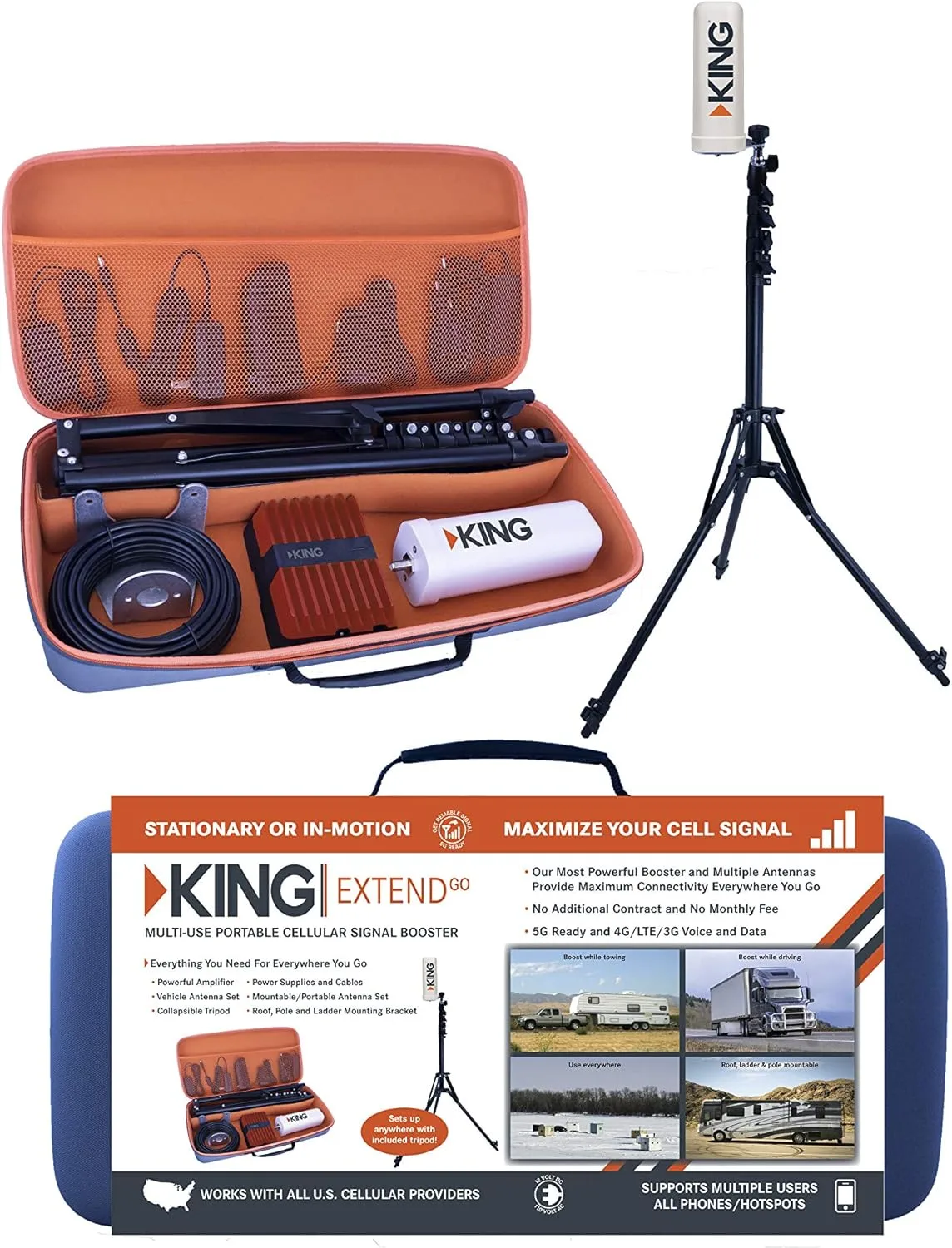 KING Extend Go Multi-use Portable Cell Signal Booster