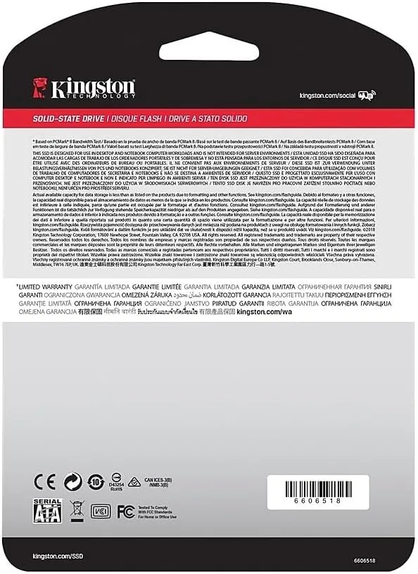 Kingston 240GB Q500 SATA3 2.5 SSD (SQ500S37/240G) 240GB Standard (2.5" SATA) Q500 Series
