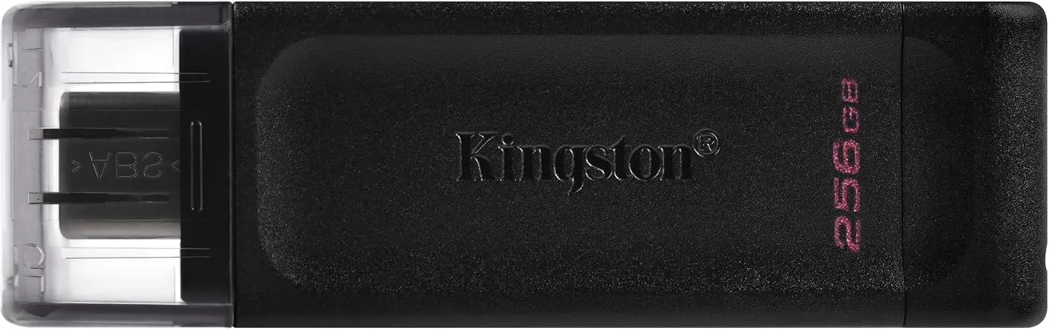 Kingston DataTraveler 70 256GB USB-C Flash Drive | USB 3.2 Gen 1 | DT70/256GB, Black