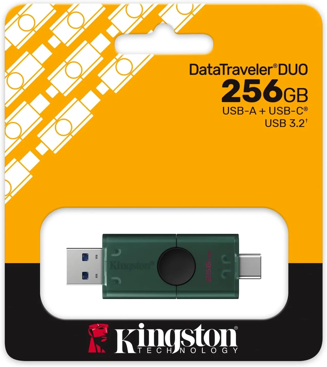 Kingston DataTraveler DuoG2 256GB Flash Drive | USB-A + USB-C 3.2 Gen 1 | DTDEG2/256GB