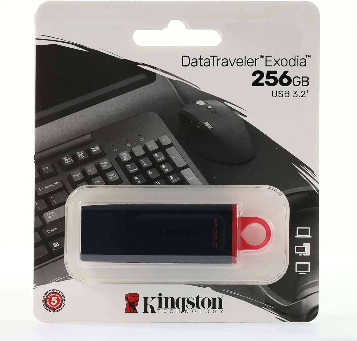 Kingston DataTraveler Exodia 256GB USB 3.2 Flash Drive DTX/256GB, Black