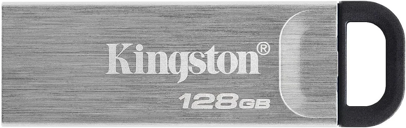 Kingston DataTraveler Kyson 128GB High Performance USB 3.2 Metal Flash Drive | Speeds up to 200MB/s | DTKN/128GB
