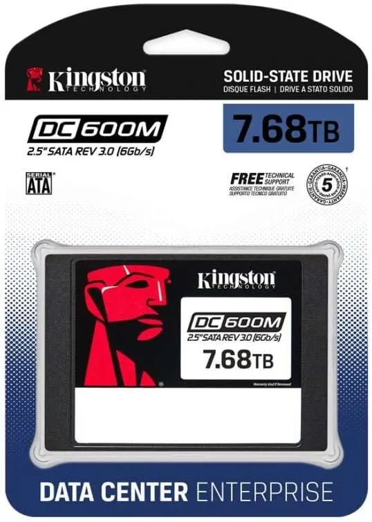 Kingston DC600M 7.68TB 2.5in SATA III Enterprise SSD