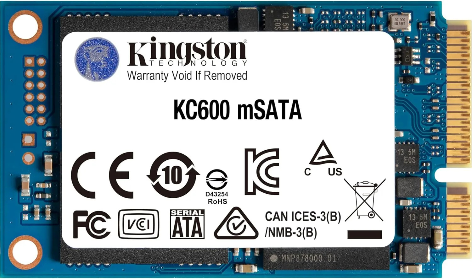 Kingston KC600 SSD 256GB SATA3 mSATA - SKC600MS/256G