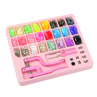 Kit Broches Presion Con Aplicador Rosado Kit Broches Presion Con Aplicador Rosado