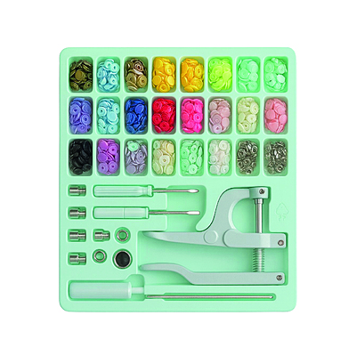 Kit Broches Presion Con Aplicador Azul Kit Broches Presion Con Aplicador Azul