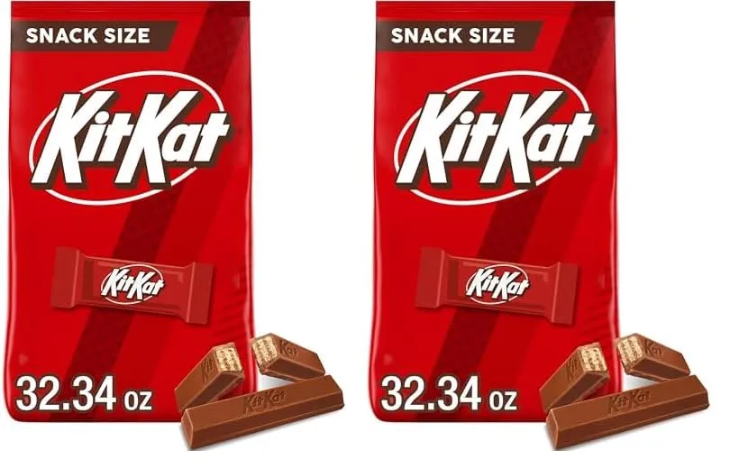 KIT KAT Milk Chocolate Wafer Snack Size, Candy Bag, 32.34 oz (66 Pieces) (Pack of 2) 32.34 Ounce (Pack of 2)