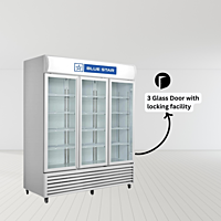 Blue Star Visi Cooler-VC1200CD with 3 self closing glass door Blue Star Visi Cooler-VC1200CD with 3 self closing glass door