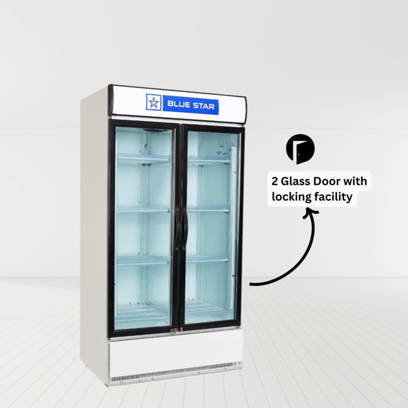 Blue Star Super Cooler SC1000F-947 liters with 2 self closing glass door