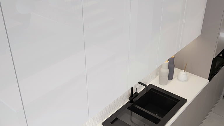 Kronospan Acrylic Gloss-Snow White/18.3mm Panel/2 Side Acrylic