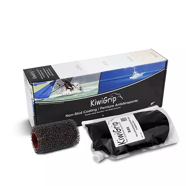 KiwiGrip KG-1BK-PR Non-skid coating, 1 Liter Pouch, Black