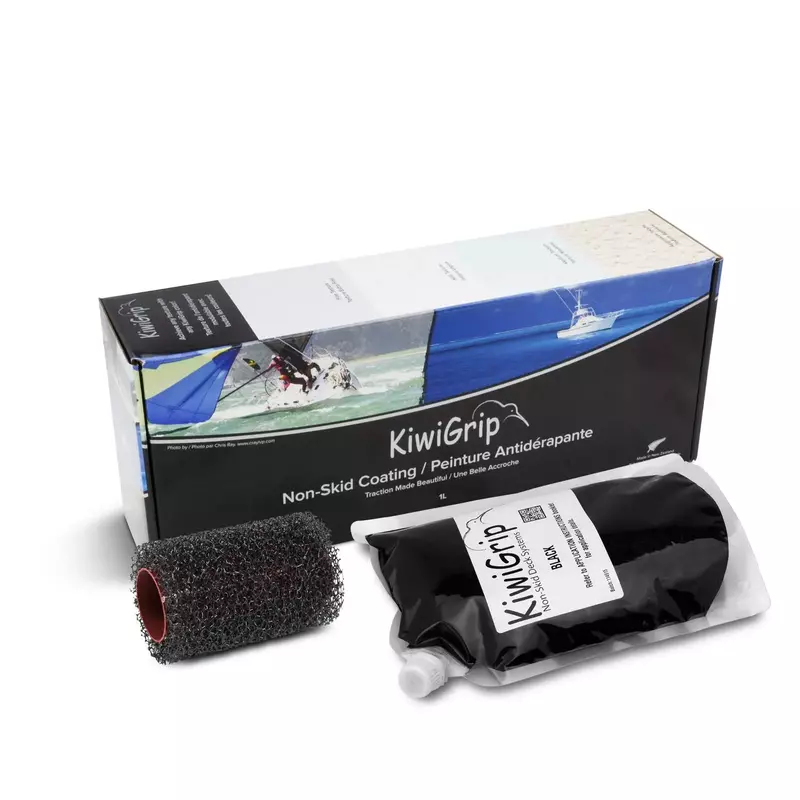 KiwiGrip KG-1BK-PR Non-skid coating, 1 Liter Pouch, Black