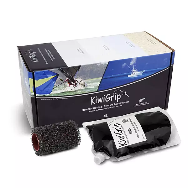KiwiGrip 4 - 1 Liter Pouches - Black with 4" Roller