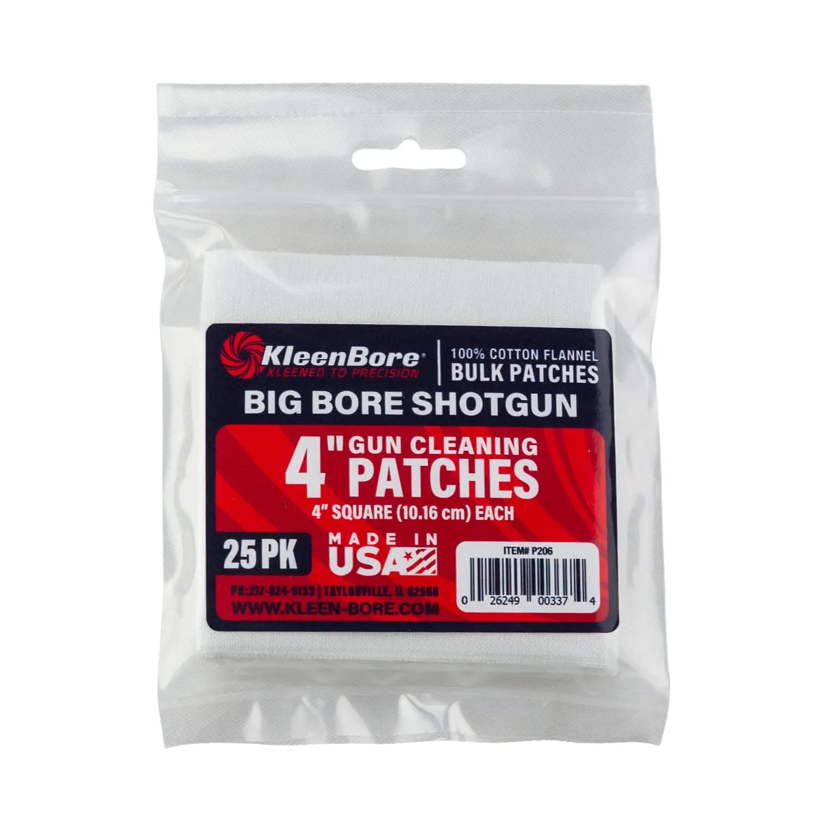 Kleen Br Cot PCH Bg Bore Shgn 25/250