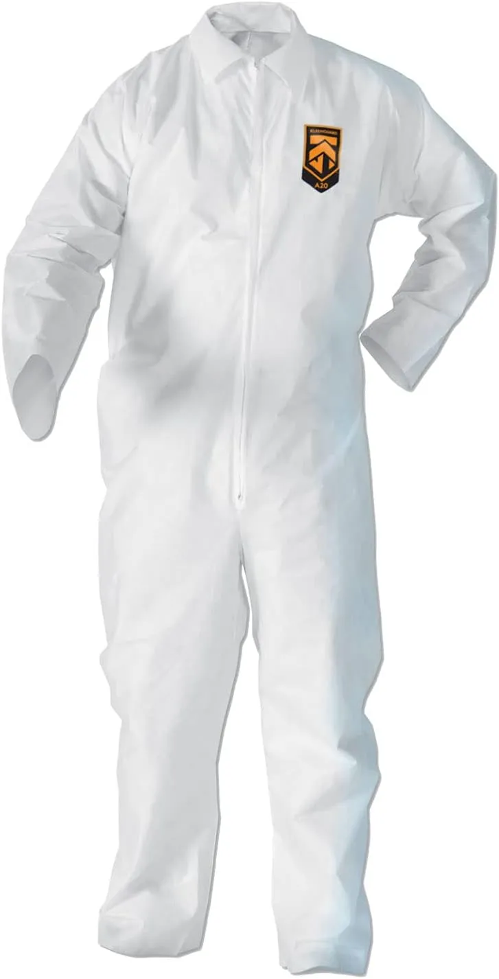 A20 Breathable Particle Protection Coveralls, Zip Closure, X-Large, White
