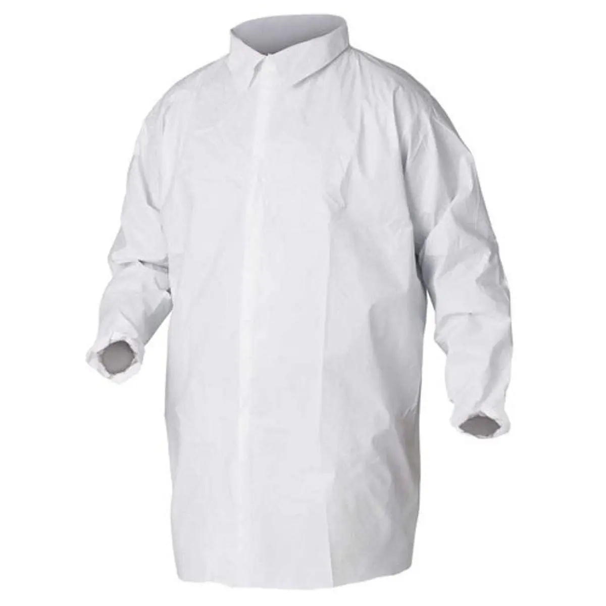 Kimberly Clark Safety 44443 KLNGRD A40 Liquid and Particle Protection Lab Coats, Large, White (Pack of 30)