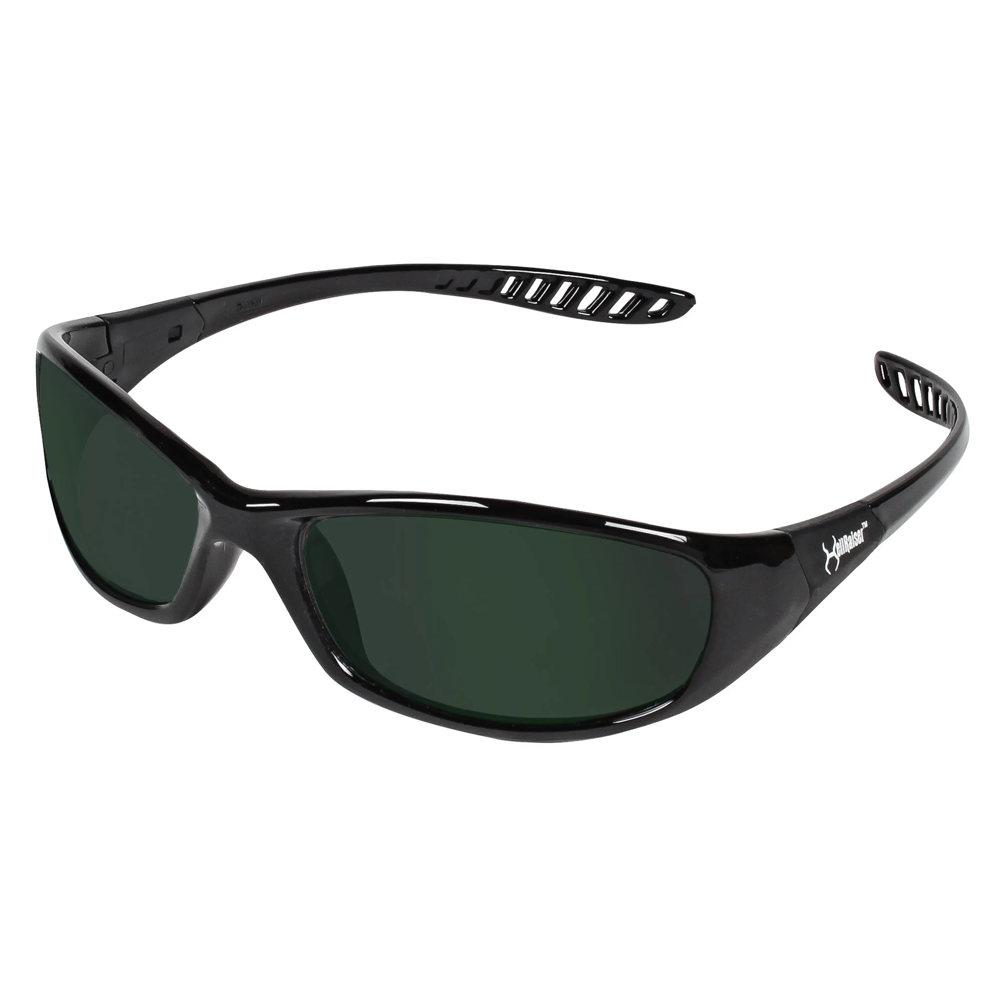 KleenGuard Hellraiser Safety Glasses, IRUV Shade 5.0 Lens, Black Frame (20545)