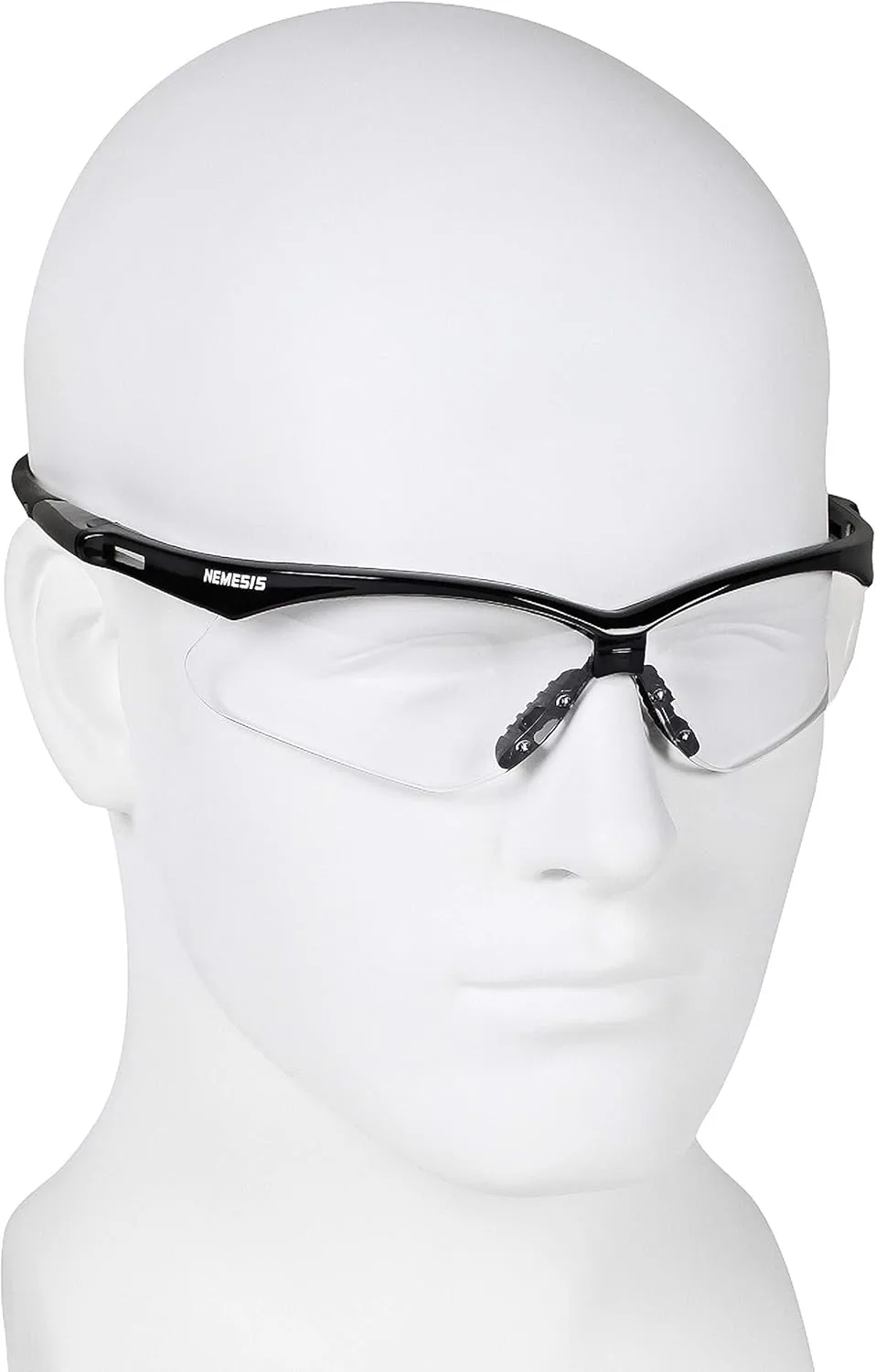 KLEENGUARD V30 Nemesis Safety Glasses/Sunglasses, 25679 Black Frame, Clear Anti-Fog Lens (6 Pair)